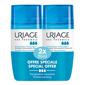 URIAGE DUO POWER 3 DEODORANT ROLL-ON 2 X 1.7 FL.OZ